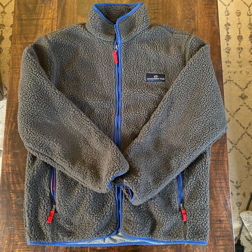 Southern Tide Sherpa Grey Full Zip